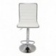 La Silla Española - Taburete con asiento cuadrado en color blanco, en simil piel, regulable en altura. 41x39x120 cm