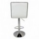 La Silla Española - Taburete con asiento cuadrado en color blanco, en simil piel, regulable en altura. 41x39x120 cm