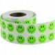 Fluorescente Verde Smiley Cara Circulo Punto Pegatinas, 13 mm 1/2 Pulgada Redondo, 1000 Etiquetas en un Rollo