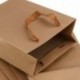 OUNONA - Bolsas de papel con asas planas 25 unidades, 20 x 10 x 28 cm , color marrón