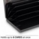 kwmobile Funda portatarjetas con protector RFID-Blocker - Tarjetero de aluminio en negro - con protección RFID para tarjetas 