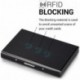 kwmobile Funda portatarjetas con protector RFID-Blocker - Tarjetero de aluminio en negro - con protección RFID para tarjetas 