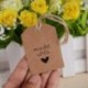 200 x Tarjetas Decorativas de Papel Kraft Etiquetas de Regalo 5,5x4cm para Boda Fiesta Navidad Nota Hechas con amor Made wi