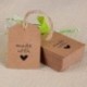 200 x Tarjetas Decorativas de Papel Kraft Etiquetas de Regalo 5,5x4cm para Boda Fiesta Navidad Nota Hechas con amor Made wi