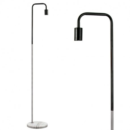 MiniSun - Moderna lámpara de pie Talismán - Con innovador diseño y sabor vintage - Negro y cromo