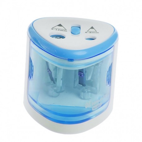 Gazechimp Afilador de Lápices Eletric Sacapuntas Eléctricos Automáticos con 2 orificios de Plàstico - Azul