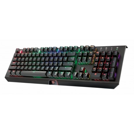 Trust GXT 890 Cada - Teclado mecánico Gaming con iluminación RGB LED, negro, QWERTY español 