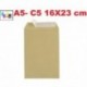 Majuscule-enveloppes Kraft 90g 16x23 Bandes Detachables Ab - Paquet De 50 REF UGPOC5