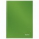 Leitz Cuaderno A5 de tapa rígida, 80 hojas, Cuadriculado, Sólido, Verde lima, 46660050