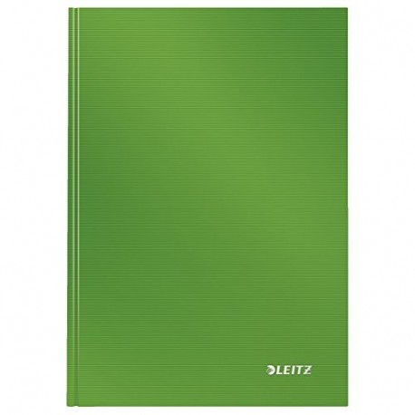 Leitz Cuaderno A5 de tapa rígida, 80 hojas, Cuadriculado, Sólido, Verde lima, 46660050