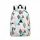 Acmebon Mochila Escolar Impermeable para Niñas y Niños con Estilo - Mochila para Portátil con Estampado Moderno Informal Romb