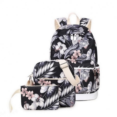 Acmebon Mochila Escolar Moderna para Chicas - Mochila Informal para Portátil - Conjunto De 3 Piezas para Mujer Floral 621