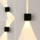 12W LED Apliques De Pared Modernos En Acero, Lamparas Exterior Impermeable IP65 Lamparas para Dormitorios, Salon, Comedor Jar