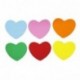 131790 - Figura de corazón de goma eva, 36 unidades, colores variados, especial para manualidades