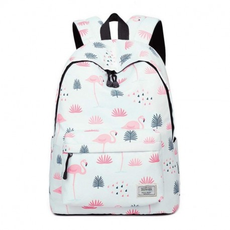 Joymoze Moderna Mochila de Ocio para Niñas Mochila Escolar para Adolescentes Mochila Bolso Estampado para Mujer Flamingos