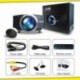 Proyector LED, Artlii Mini Proyector Portatil 1600 Lúmens,800x480 WVGA,Consigue una Imagen de 100”, con Cable HDMI/AV Gratis,
