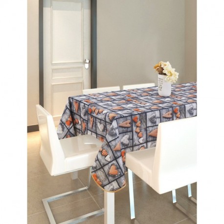 Mantel Mesa Cuadrado Antimanchas Impermeable, Manteles Estampados para Comedor Cocina Casa Hotel Restaurante, 140x140cm, Cora