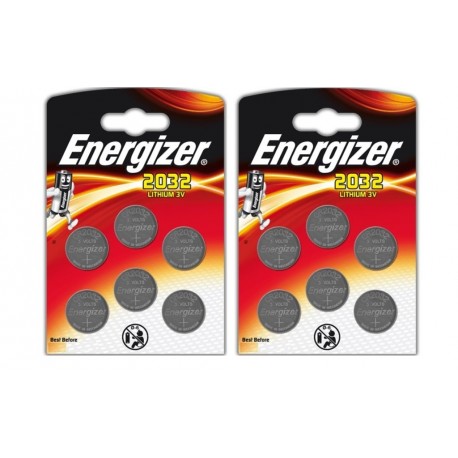 12 x Energizer CR2032 Coin Lithium 3 V Battery Batteries for Watches antorchas Keys