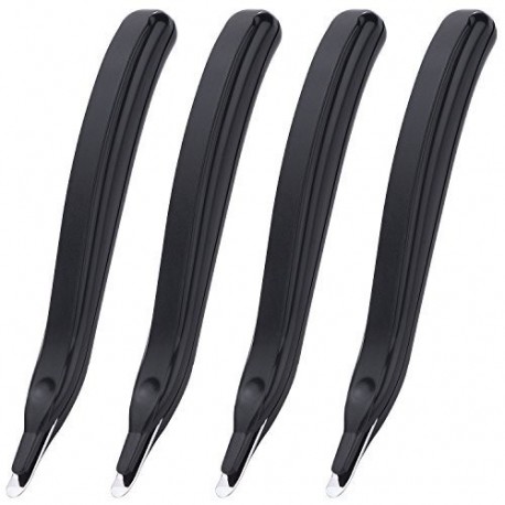 4 Piezas Quitagrapas Magnético Removedor de Grapas de Estilo de Empuje Herramienta de Fácil Remover Grapas, Negro