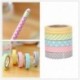 JUNGEN 5 Rollos Washi Tape Arco Iris Lindo Cinta Adhesivas Sticky Washi Cinta Etiquetas engomadas Decorativas para los Libros