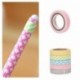 JUNGEN 5 Rollos Washi Tape Arco Iris Lindo Cinta Adhesivas Sticky Washi Cinta Etiquetas engomadas Decorativas para los Libros