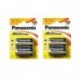 Outletdelocio. Pack 4 pilas alcalinas Panasonic R14 C. Larga duracion. 2-50788