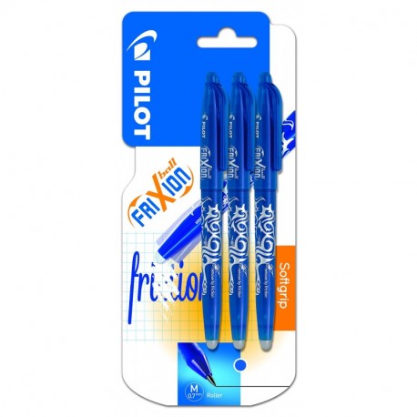 Pilot Spain Frixion Ball - Bolígrafo borrable, 3 unidades, color azul