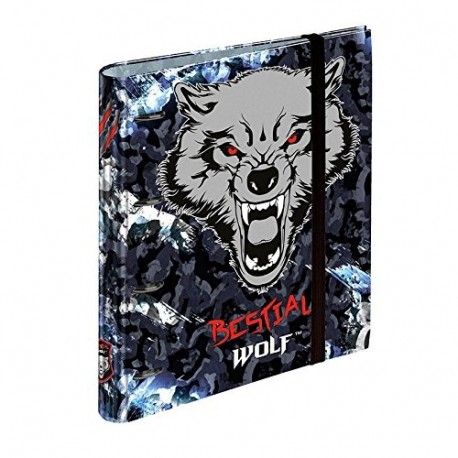 Dis2 - Carpeta anillas recambio bestial wolf negro