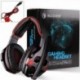 Sades SA903 USB Auriculares Cascos Gaming Sonido Envolvente Virtual DE 7.1 DE Diadema Cerrados con Micrófono LED para PC Lapt