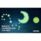 FRETOD Brillante Estrellas y Luna Pegatina de Pared para Dormitorio de Niños - 300 Más Brillante Estrellas - Luminosos Fluore
