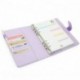 Agenda Laconile A5, de piel sintética. Cuaderno con espiral de alambre, planificador semanal y mensual, bolsillo interior y s