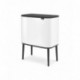 Brabantia Bo Touch Bin Cubo de Basura, Acero Inoxidable, Blanco, 11 + 23 litros