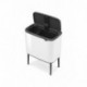 Brabantia Bo Touch Bin Cubo de Basura, Acero Inoxidable, Blanco, 11 + 23 litros