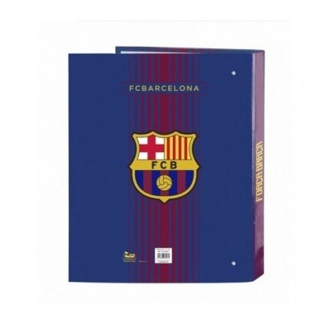 Futbol Club Barcelona Carpeta Folio 4 Anillas Lomo Ancho, 270 x 60 x 330 mm SAFTA 511729657 