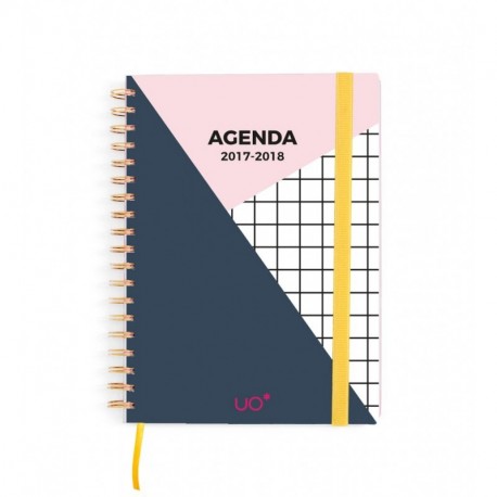 UO ESTUDIO AG17ED - Agenda 2017-2018"Actitud", color azul y rosa