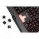 Marvo K655 - Teclado Multimedia para Gaming con retroiluminación QWERTY Inglés Color Negro y Rojo