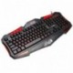 Marvo K650 - Teclado Multimedia para Gaming con retroiluminación QWERTY Inglés Color Negro y Rojo