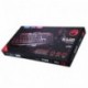 Marvo K650 - Teclado Multimedia para Gaming con retroiluminación QWERTY Inglés Color Negro y Rojo