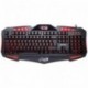 Marvo K650 - Teclado Multimedia para Gaming con retroiluminación QWERTY Inglés Color Negro y Rojo