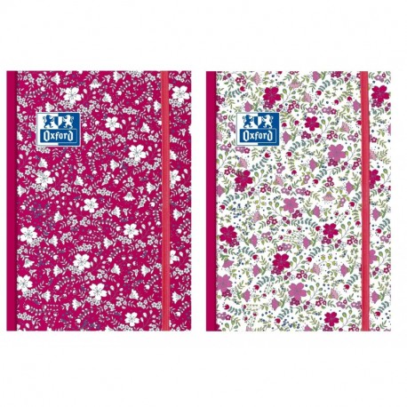 Oxford Floral - Pack de 5 cuadernos cosidos, tapa extradura