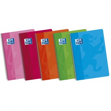 Oxford Classic 400072953 - Pack de 5 cuadernos espiral de tapa blanda, 4º