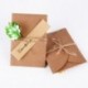 10pcs 10.5x7cm Tarjeta de Felicitación Papel Kraft Sobres Pequeños Navidad Fiesta Boda con Flores Secas Postal para Regalo C