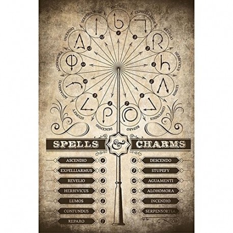 Grupo Erik Editores Poster Harry Potter Spells & Charms