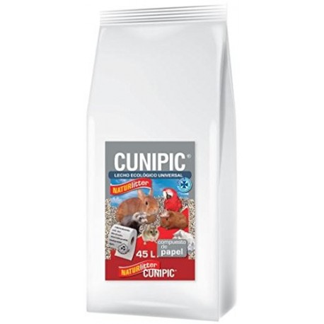 cunipic NATURLITTER lecho papel reciclado tamaño 45 lts 