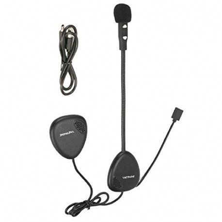 VNETPHONE Auriculares Motocicleta Bluetooth 3.0 Cascos Inalambricos, Altavoces Duales Estéreo Manos Libres con Micrófono Auri