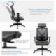 INTEY Silla Ergonómica, Silla de oficina, Silla de Escritorio Con Reposacabezas y Apoyabrazos ajustables, Transpirable, cómod