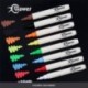 Bower - 8 rotuladores de tiza líquida en colores vivos - Para escribir sobre vidrio, pegatinas de pizarra, pizarras blancas y