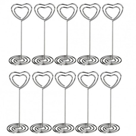 Portanotas de Gespout en forma de corazón con pinza para bodas, 10 unidades Heart-1 talla única