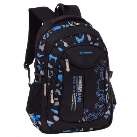 Escuela mochila Portátil Backpack Casual Impermeable Mochila Niños Adolescentes Azul Grande