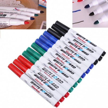 12pcs Rotuladores Tablero Blanco de la Pluma de Marcador de Pizarra Dry-Erase